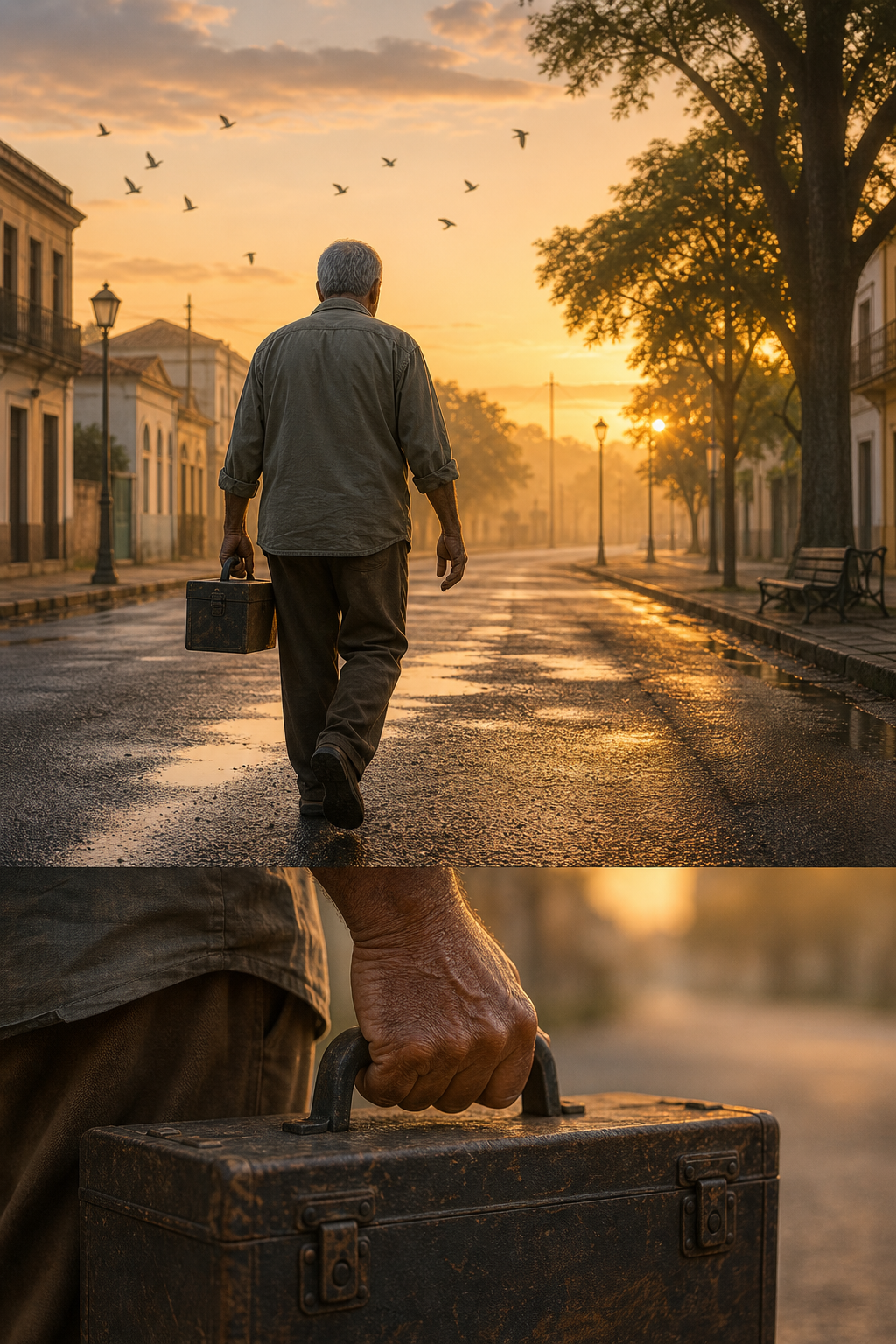 Capa da história O homem que consertava bancos