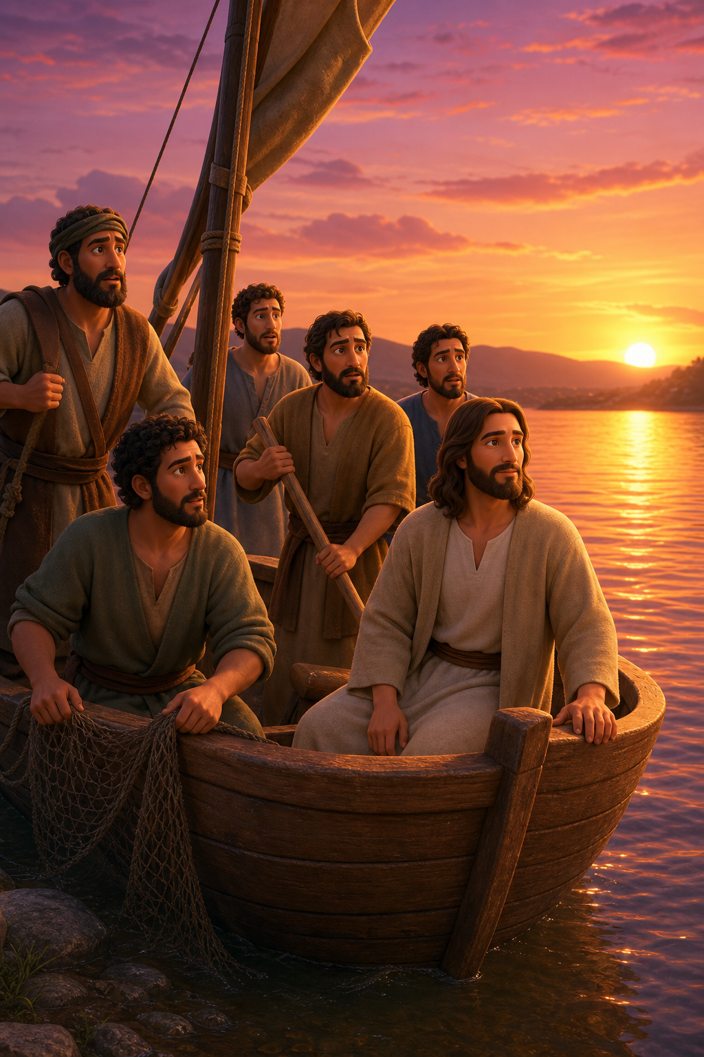 Capa da história Jesus Acalma a Tempestade