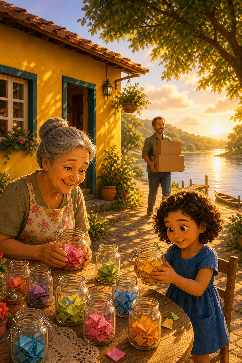 Capa da história A menina que guardava palavras bonitas