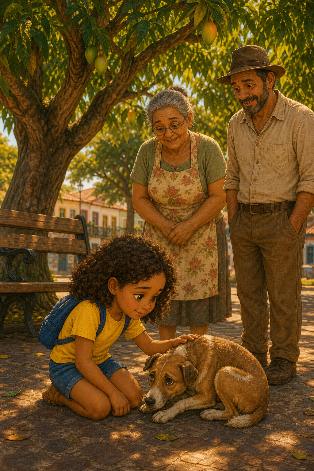 Capa da história A menina e o cachorro sem nome