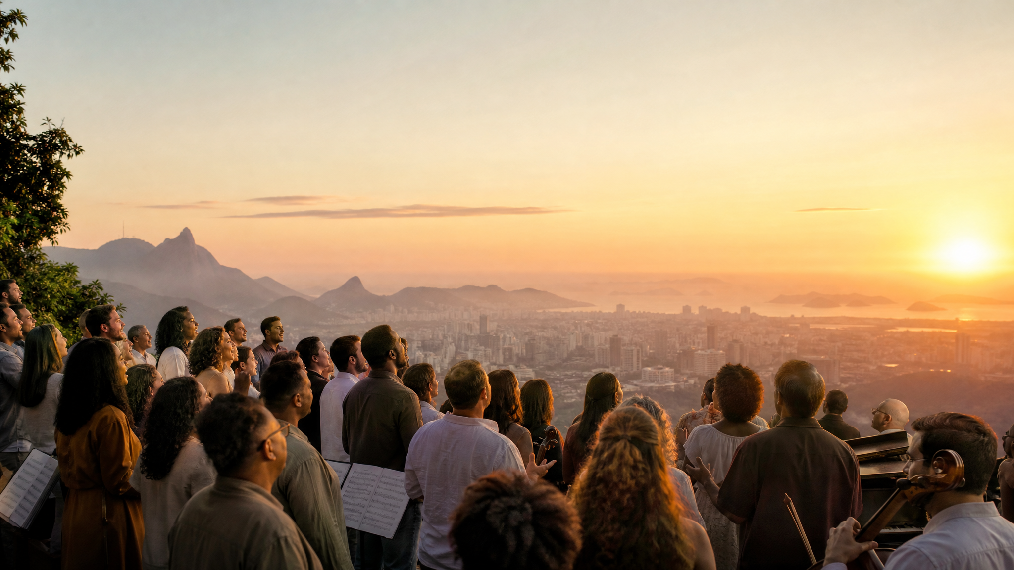 Capa ilustrativa da música Cantaremos ao Amanhecer