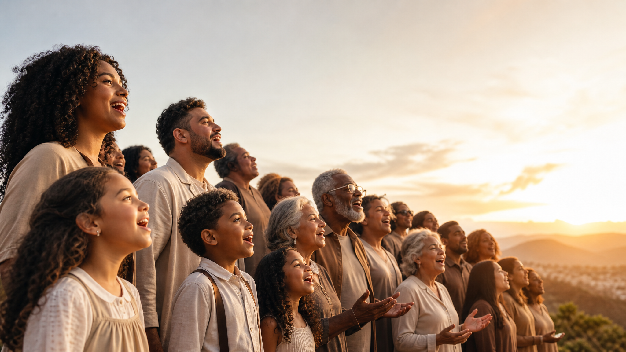 Capa ilustrativa da música Santo em Cada Geração