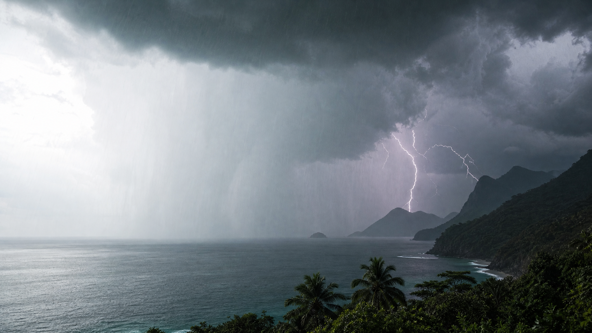 Capa ilustrativa da música Chuva Forte e Trovão Profundo