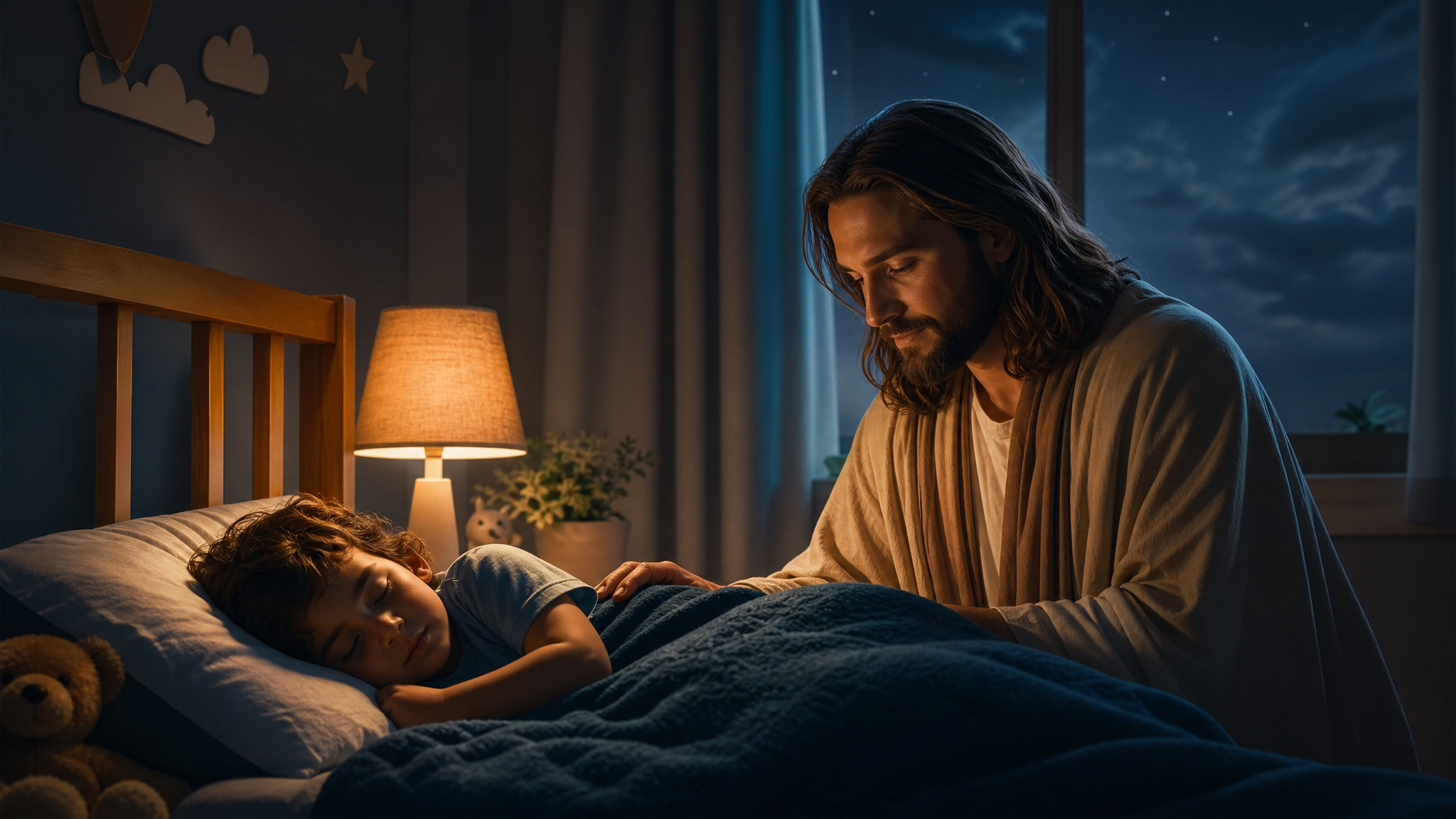 Capa ilustrativa da música Jesus Fica Aqui Enquanto Eu Durmo
