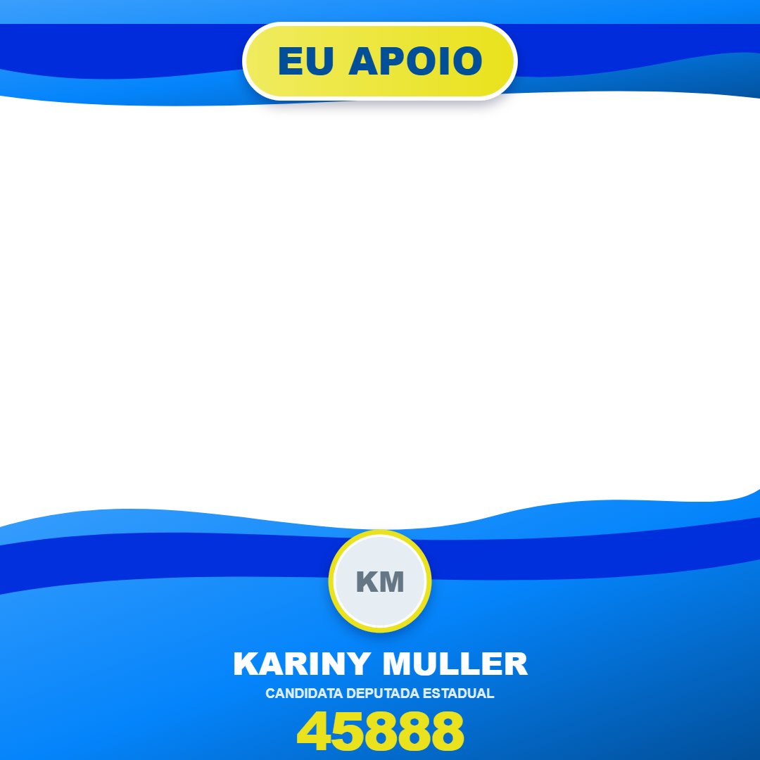 Prévia da moldura da campanha Kariny Muller