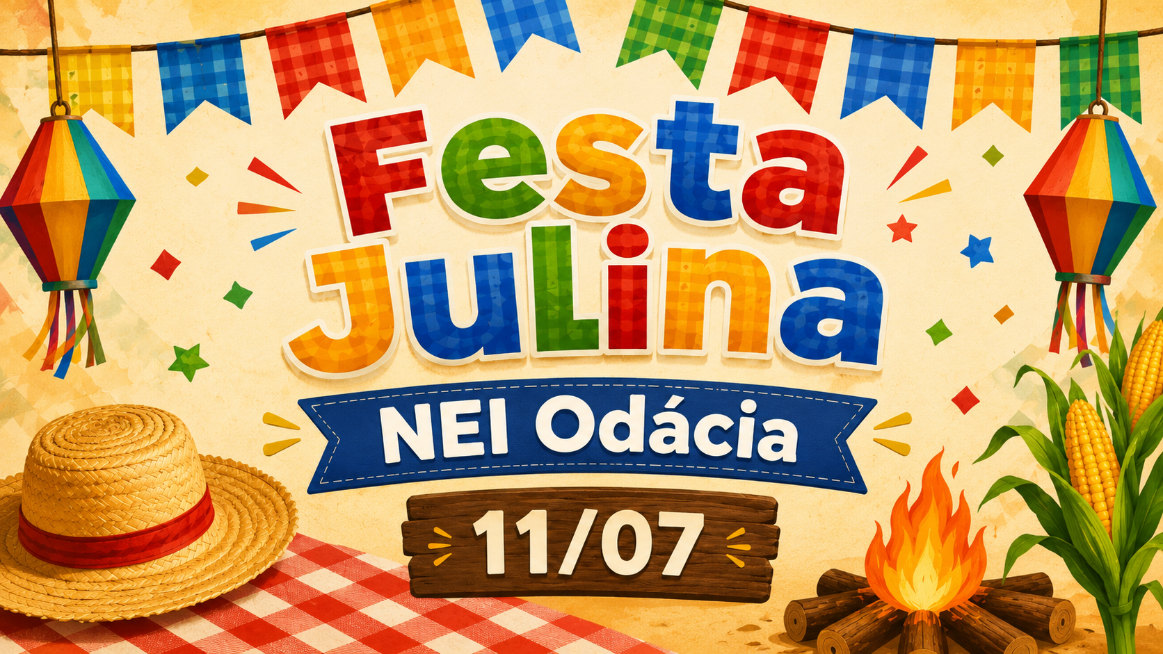 Festa Julina do N.E.I. Odácia na Barra em Balneário Camboriú será em 11 de julho com ação para revitalização do Parquinho Baby